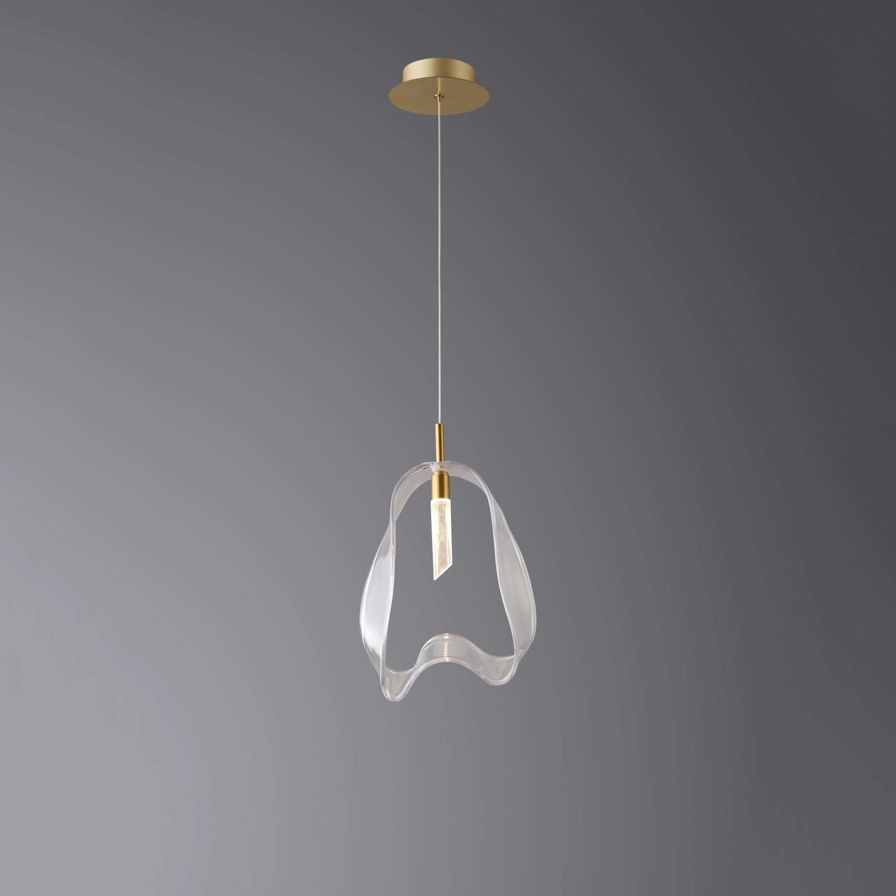 5515/1P Brushed brass Clear glass