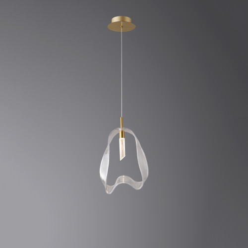 5515/1P Brushed brass Clear glass