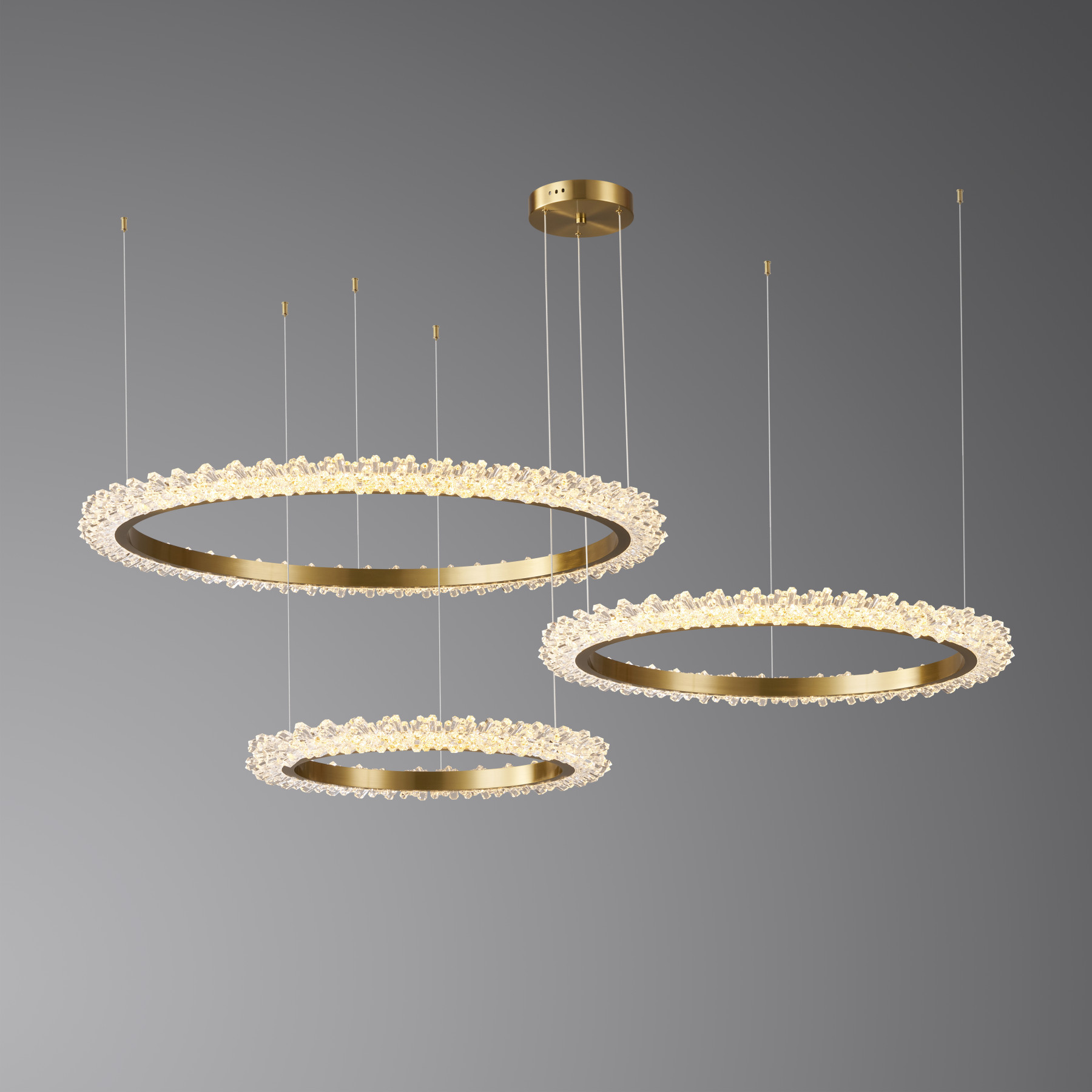 2283/800+600+400 Brushed brass
